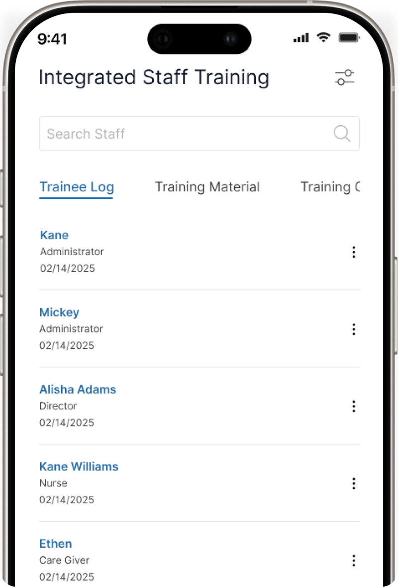Integrated Staff Training Solution for Long-Term Care & IDD