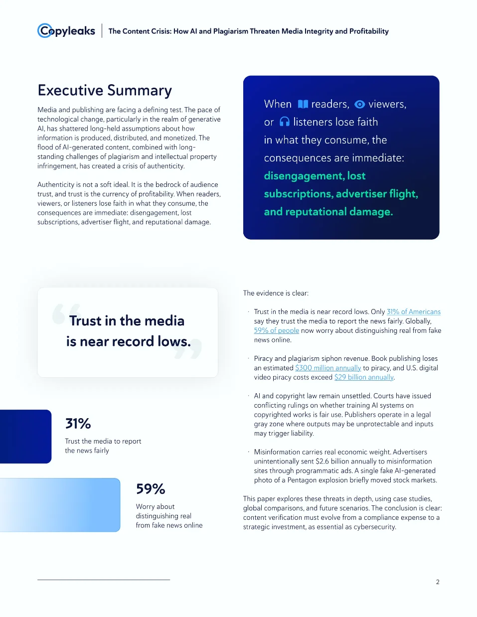 AI, Plagiarism, Media Integrity, and Profitability - Page 1