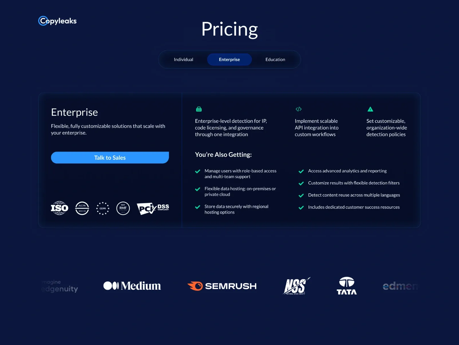Pricing Enterprise