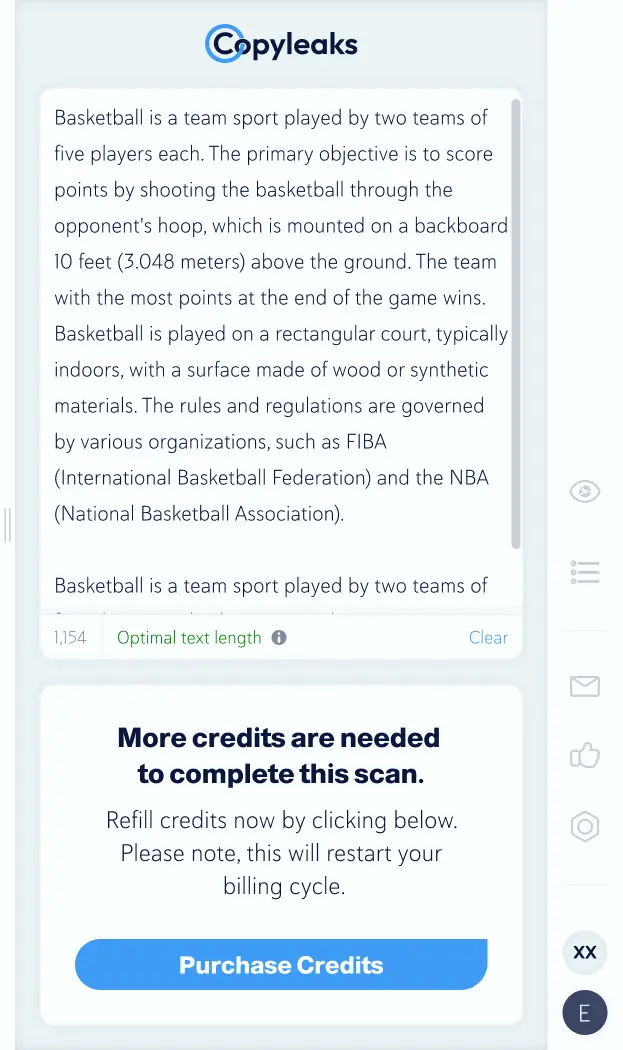 Extension Credits Prompt