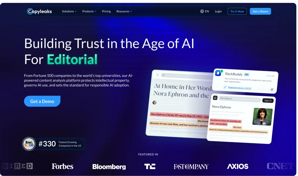 Editorial Homepage Example