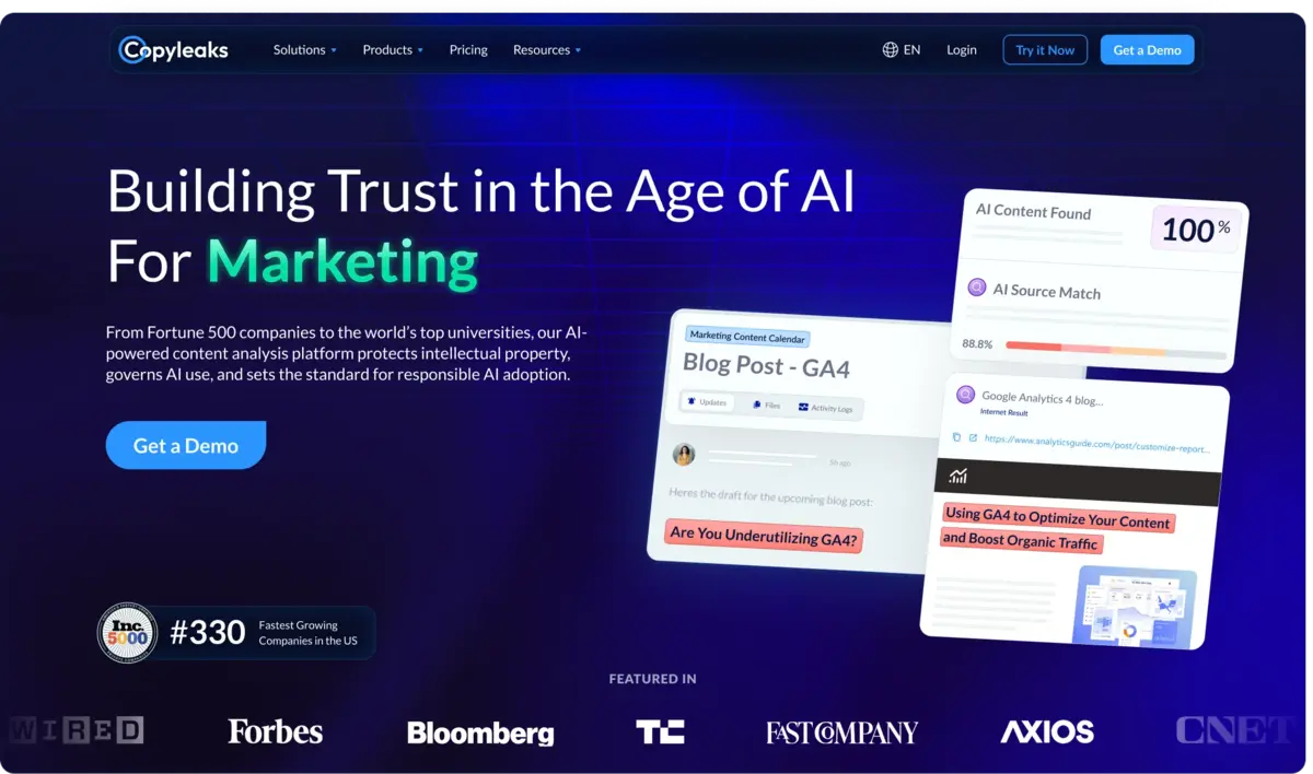 Marketing Homepage Example