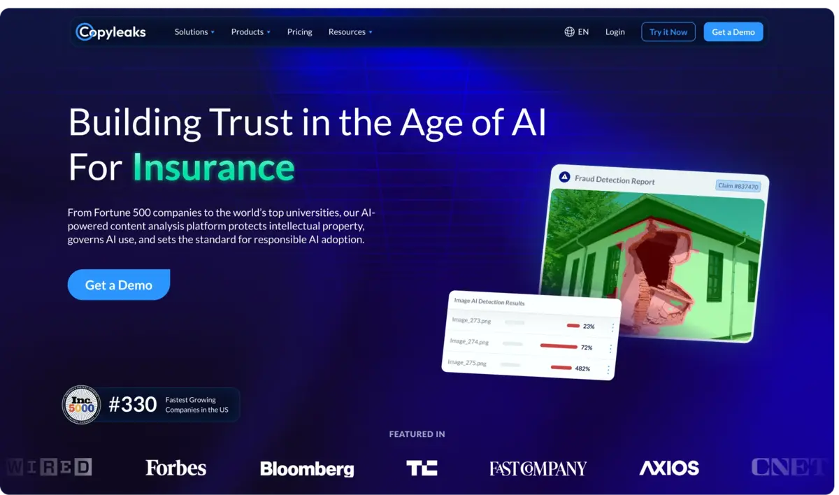 Insurance Homepage Example