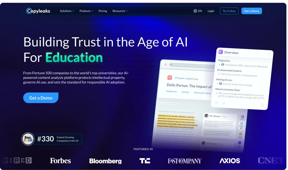 Education Homepage Example