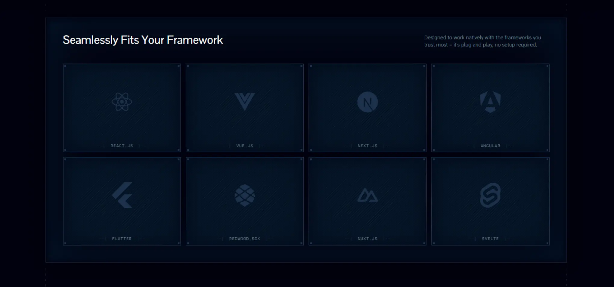 Frameworks section