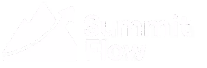 Summit Flow logo featuring stylized mountain peaks with an upward arrow.