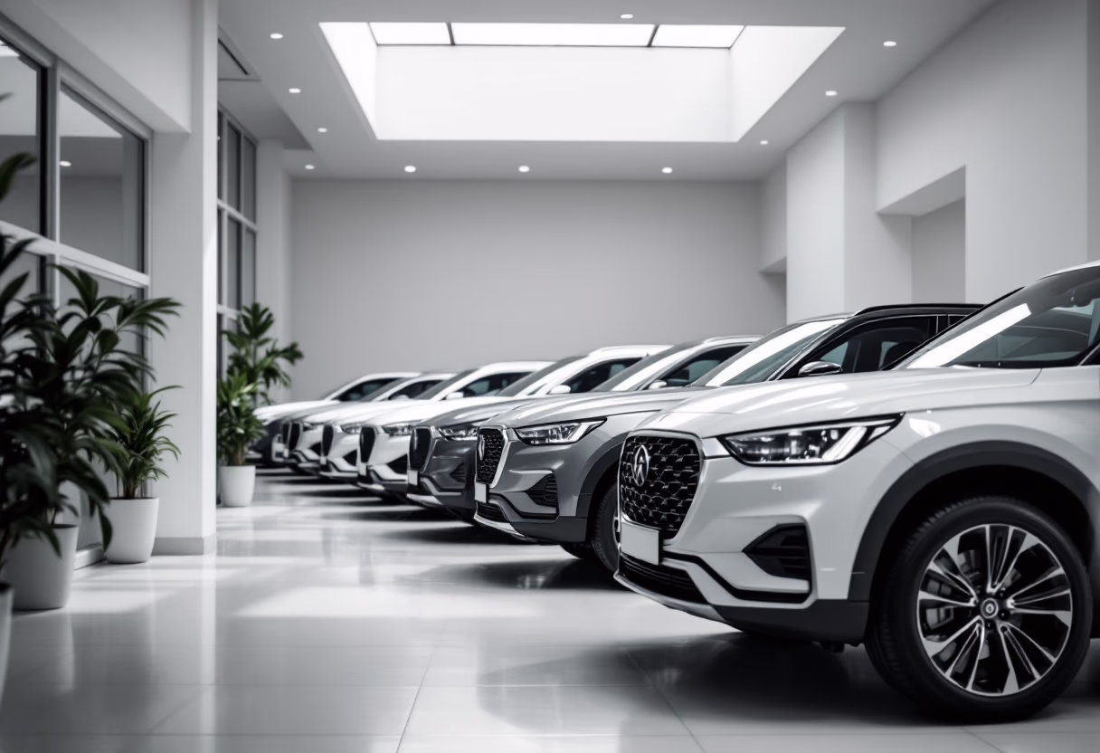 image of vehicle lineup (for an auto dealership)