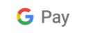 Google Pay logo with multicolored 'G' and gray 'Pay' text.