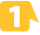 Yellow speech bubble with the number 1 inside.