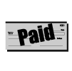 Payment receipt with a large red stamp across it reading 'Paid'.