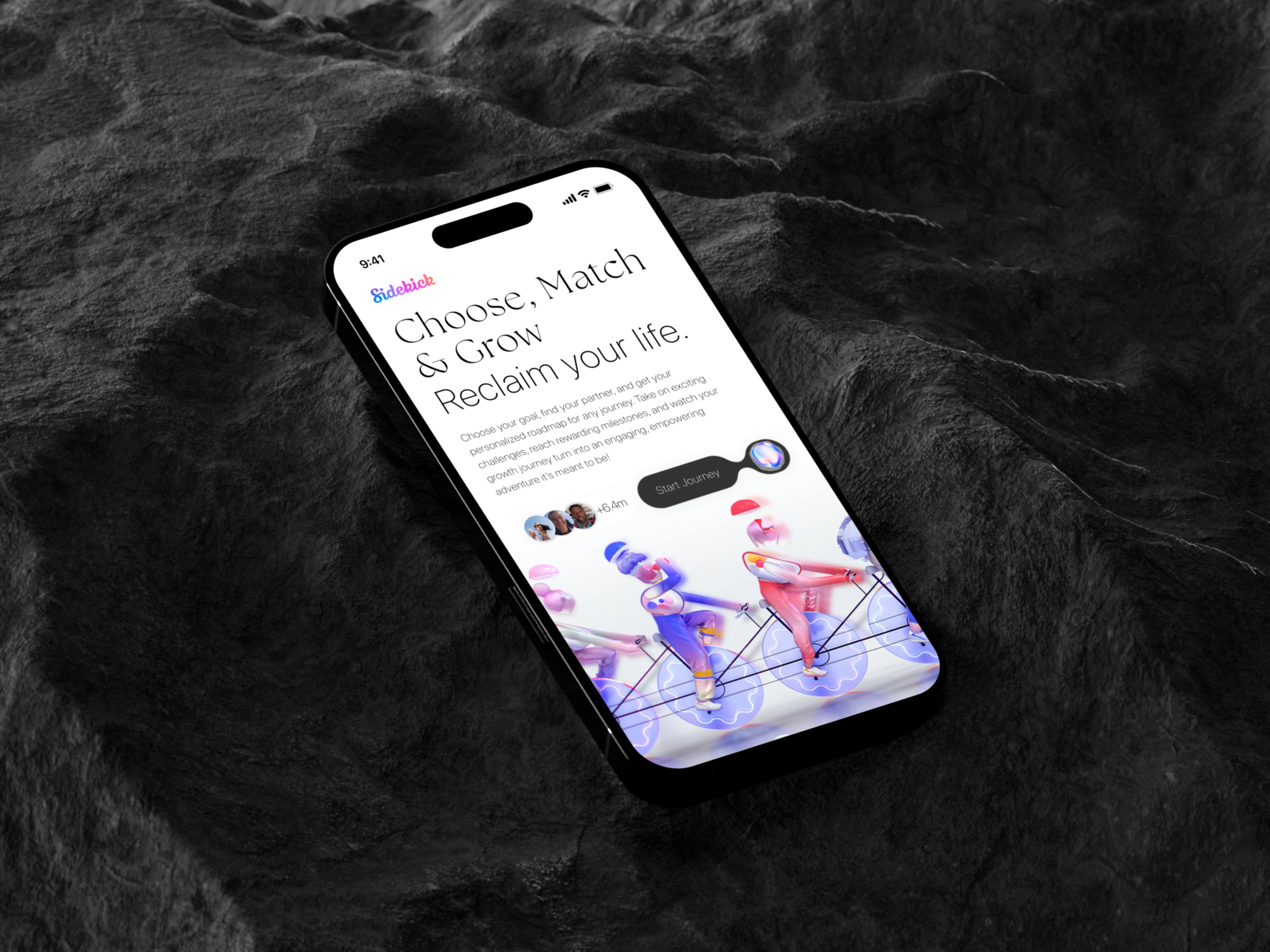 Sidekick is an AI-Driven mental health app for Behavioural engagement. Making the journey towards better you effortless and humane.
