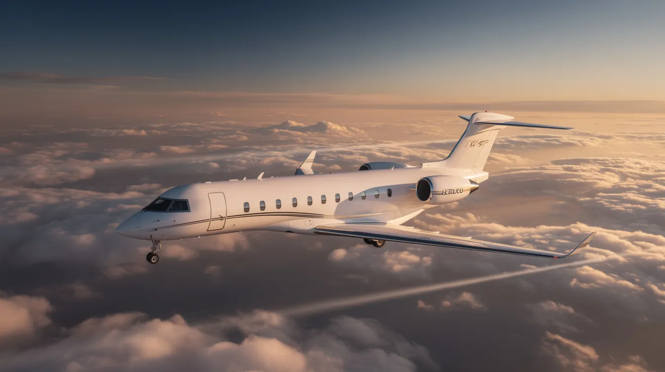 An image of a luxurious private jet showcases its spacious cabin designed for comfort, complete with plush seating and personalized service for private jet travelers. This scene highlights the elegance of private jet travel, emphasizing the benefits of flying private for a superior travel experience.