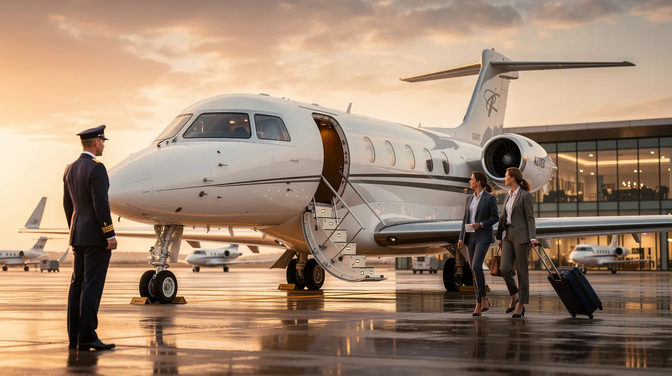 The image depicts a luxurious private jet, showcasing its spacious interior designed for both business and leisure travel. This aircraft is part of a global network of private jet charters, offering personalized service and convenience for clients seeking efficient and tailored travel plans.