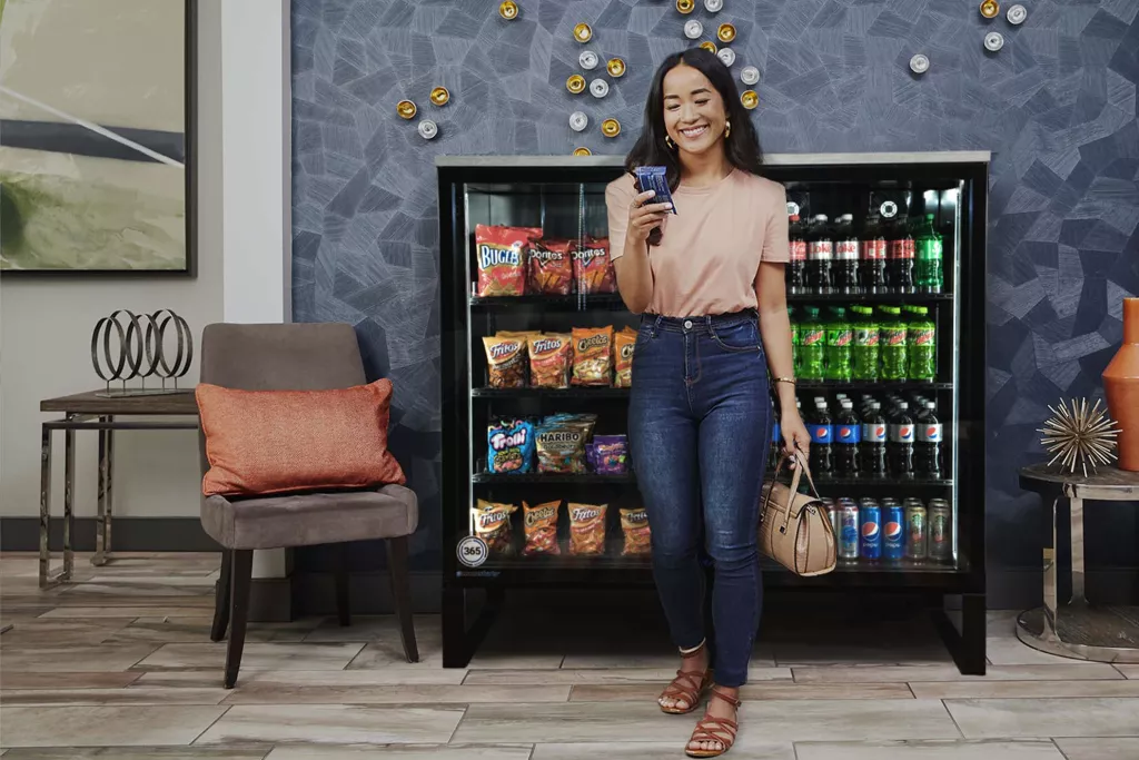 image of packaged goods shelf (for a grocery store)