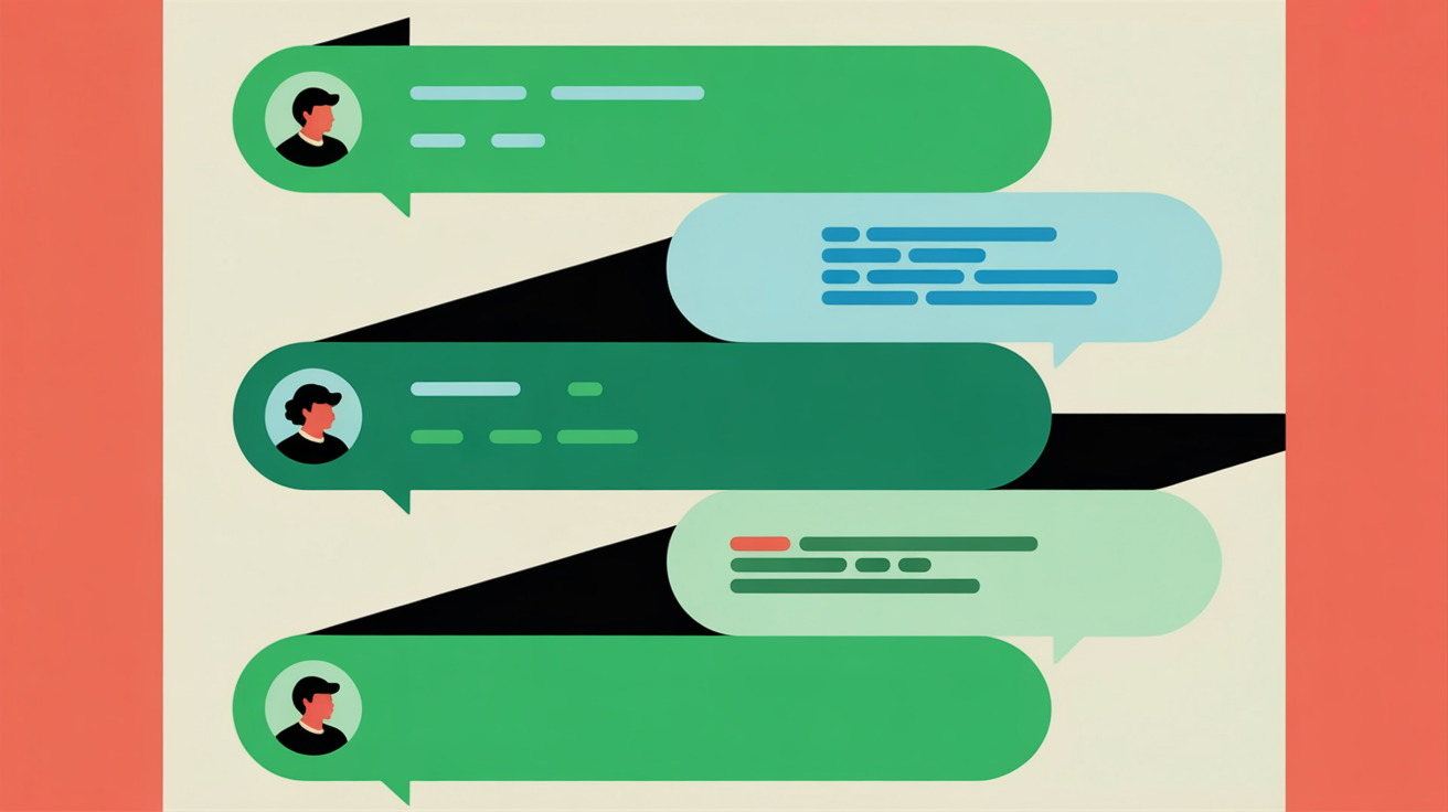 Diagram showing conversational AI flow extracting detailed candidate information through branching chat interactions
