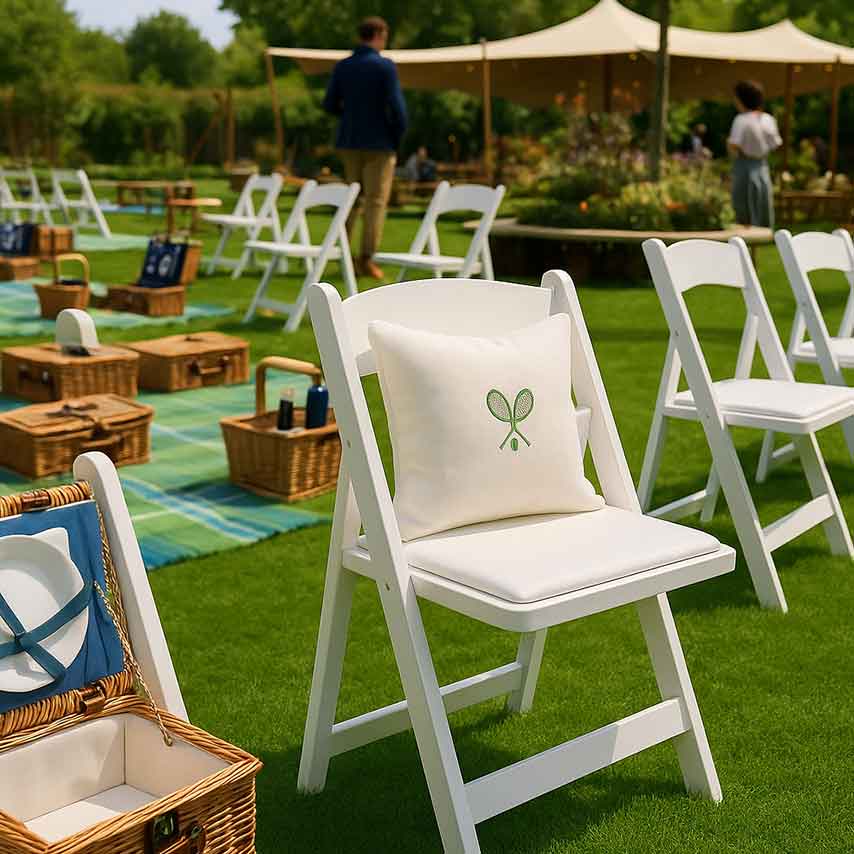White Folding Garden chairs