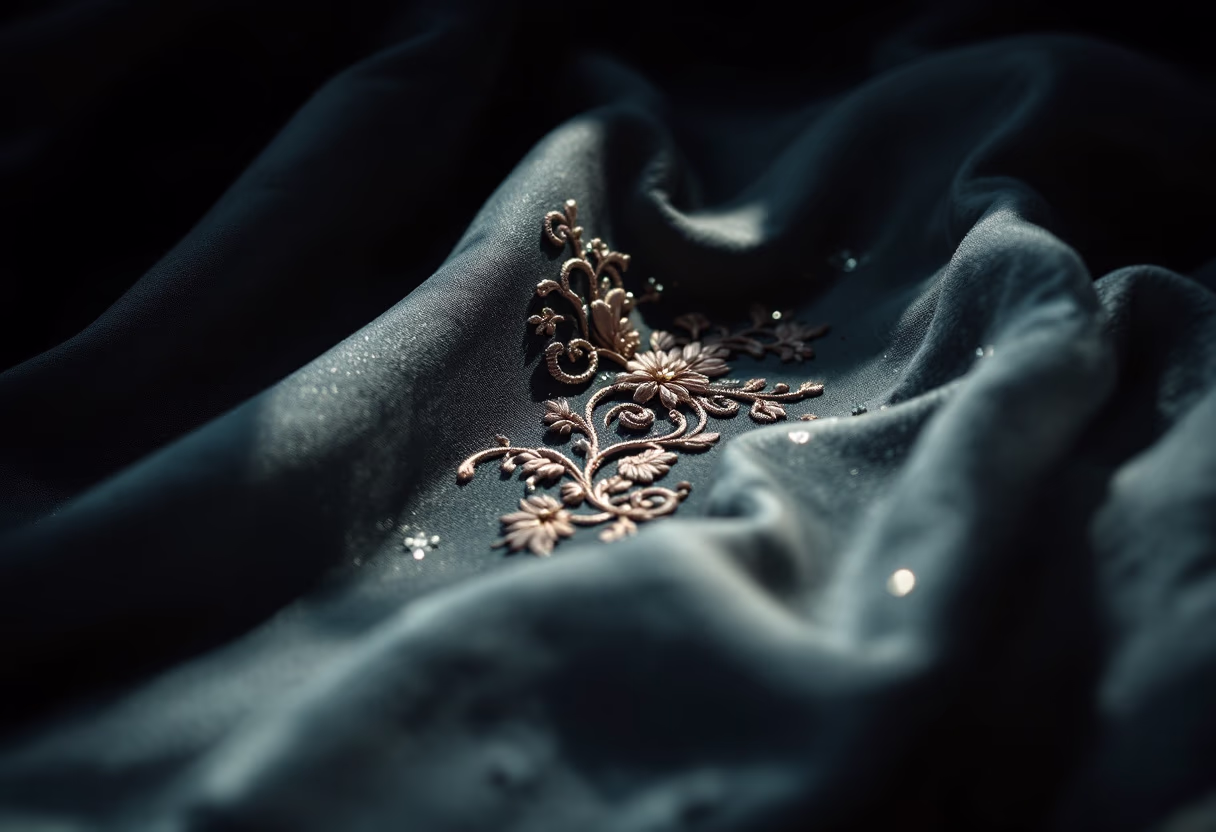 image of detailed embroidery work in a tailors & alteration shop