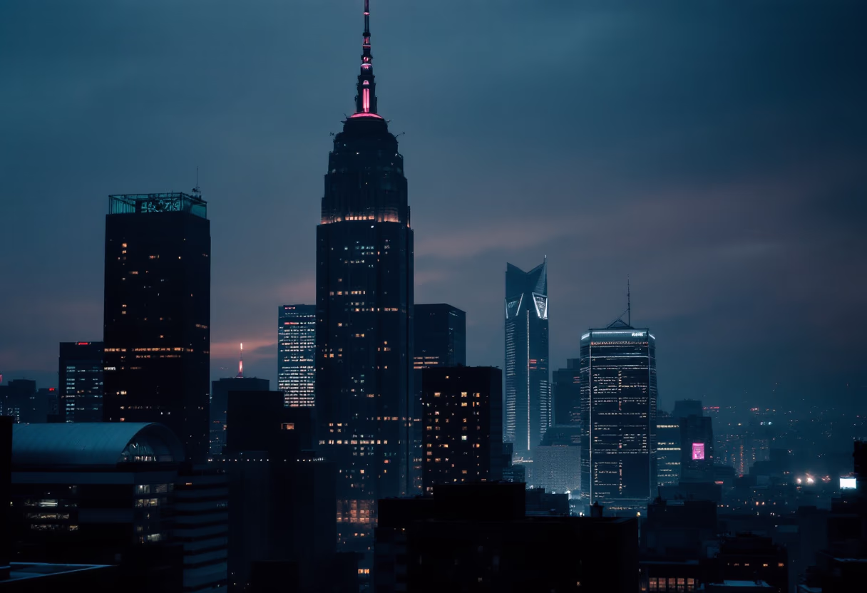 [background image] image of an urban landscape (for a ai marketing tech company)