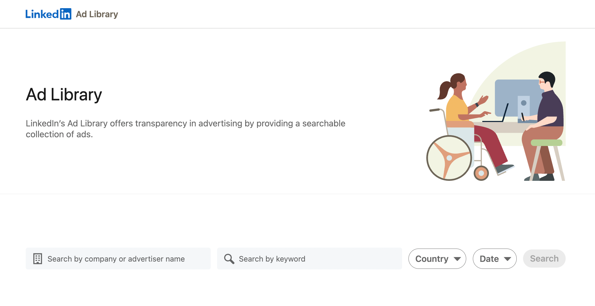 linkedin ads library page