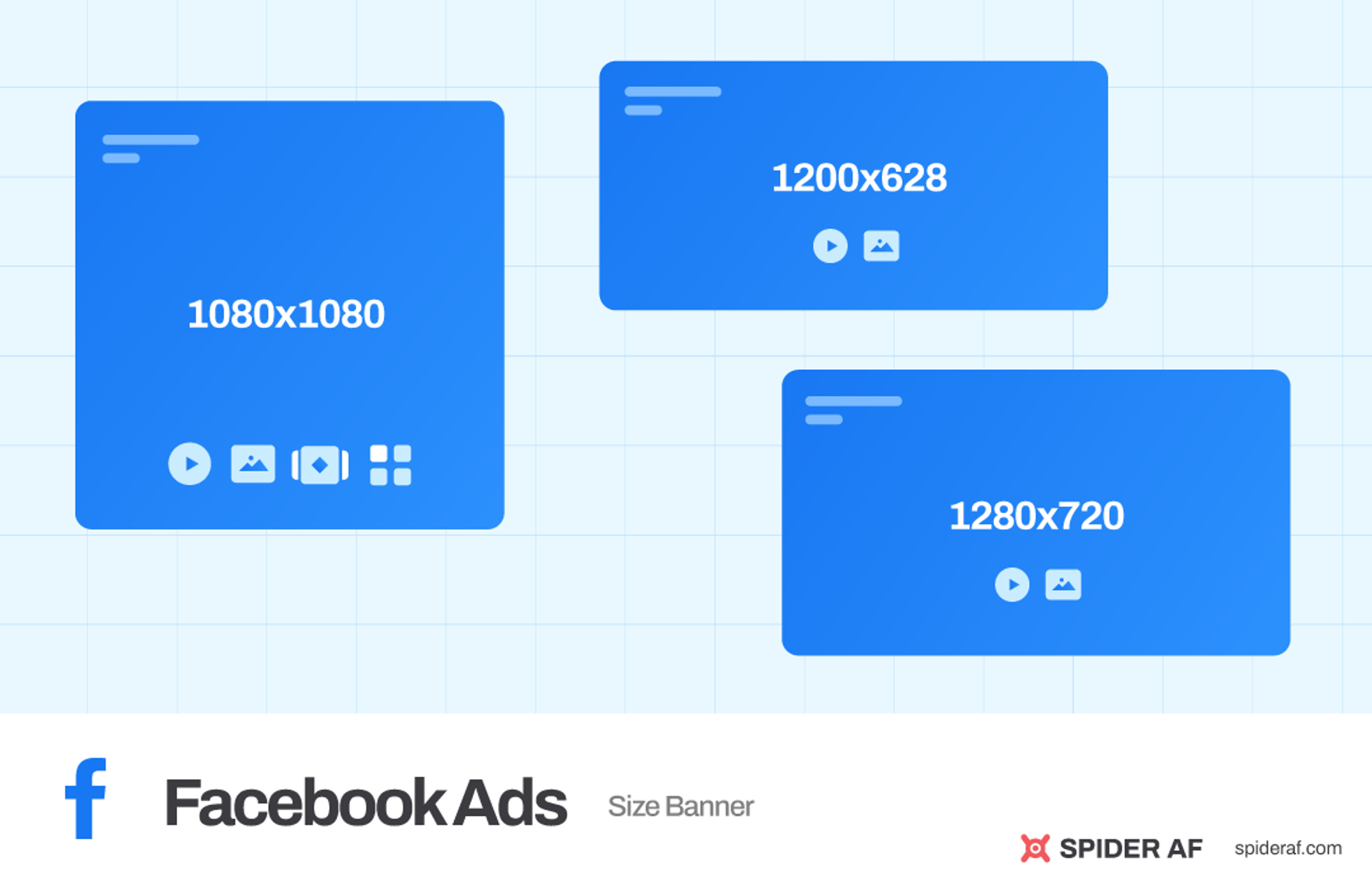 most common ad sizes for Facebook Ads: