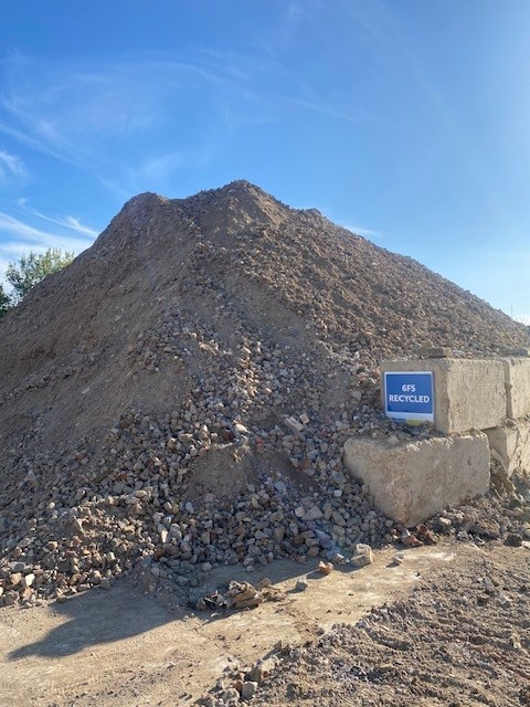 Larger hardcore pile