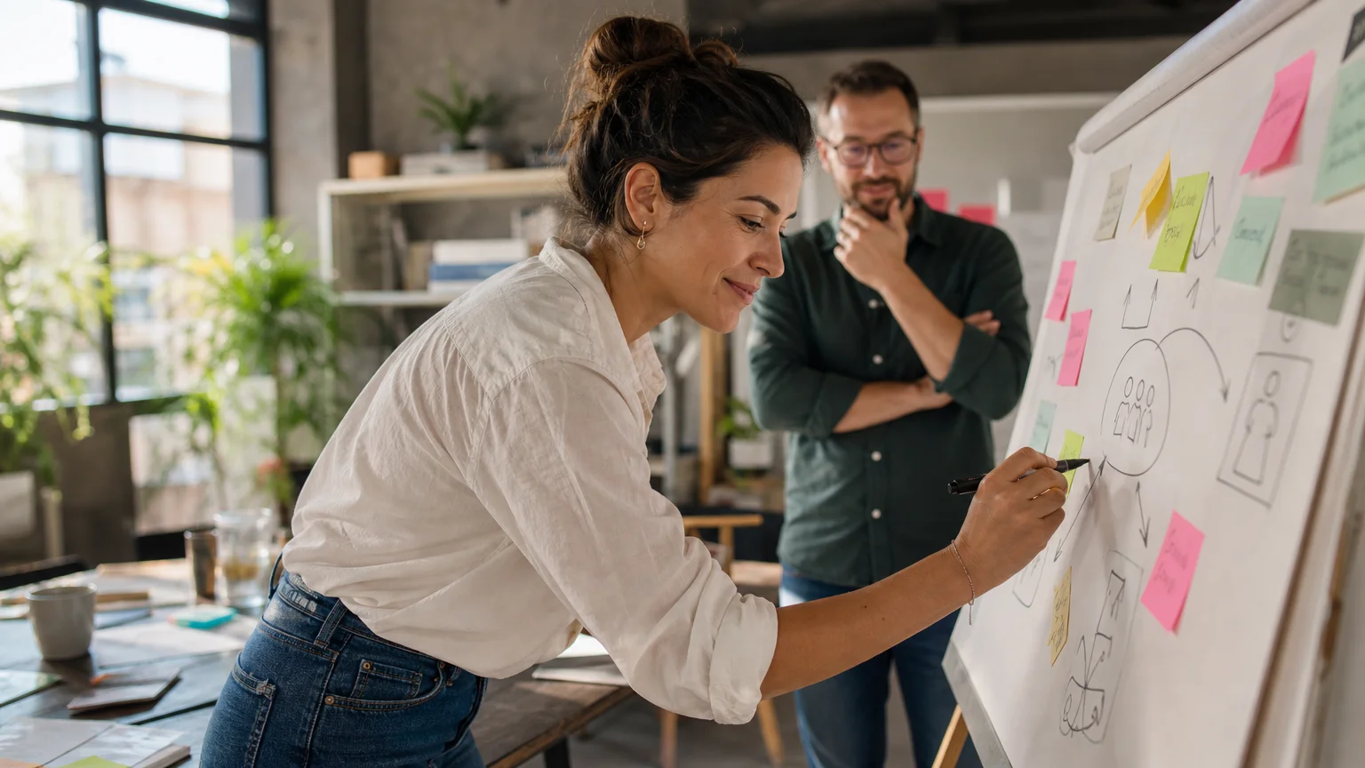 Une professionnelle met en pratique un nouvel acquis dans son environnement de travail