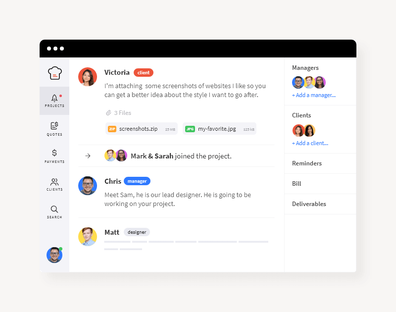 Dashboard of a project management tool displaying tasks, timelines, and team collaboration features.