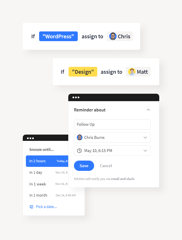 Dashboard interface showcasing several available options for users.