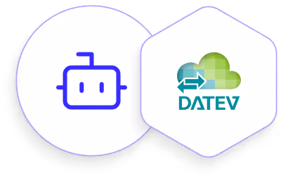 Roboter Grafik mit DATEV Logo