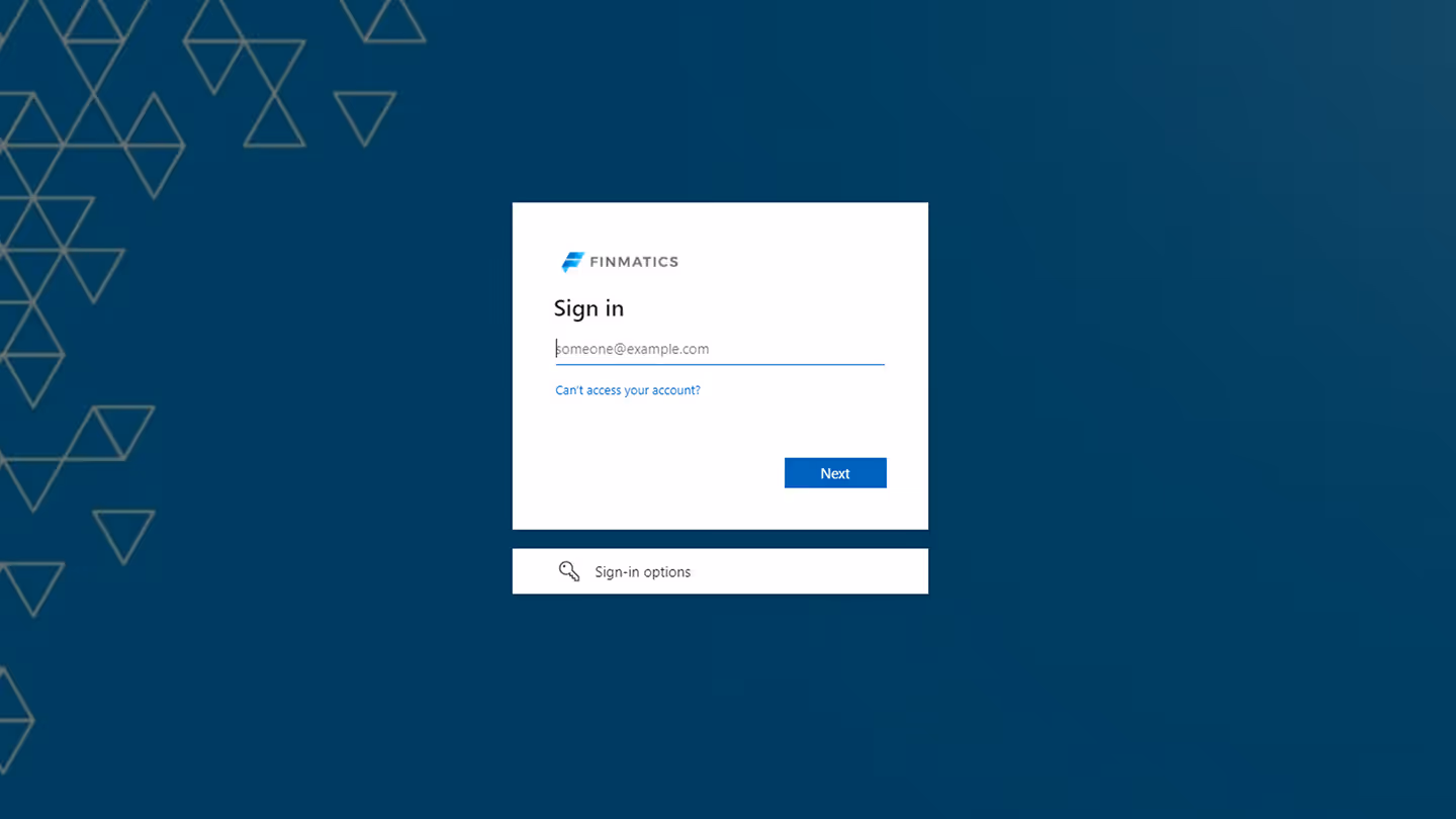 Finmatics Login mit SSO Azure AD