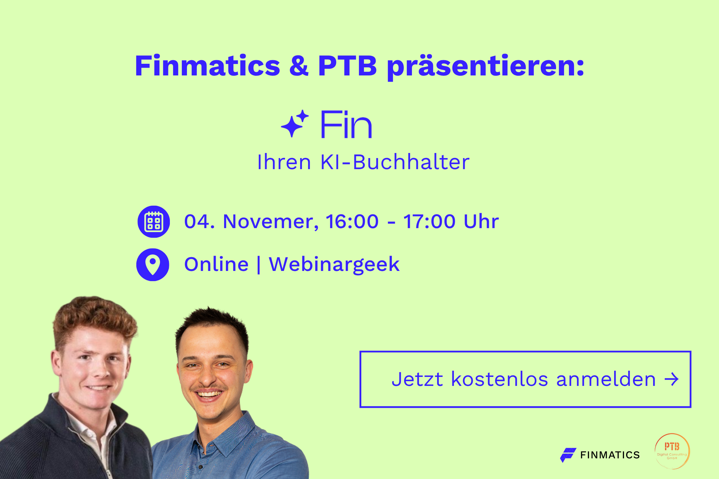 Finmatics & PTB Digital präsentieren: Fin Ihren KI-Buchhalter