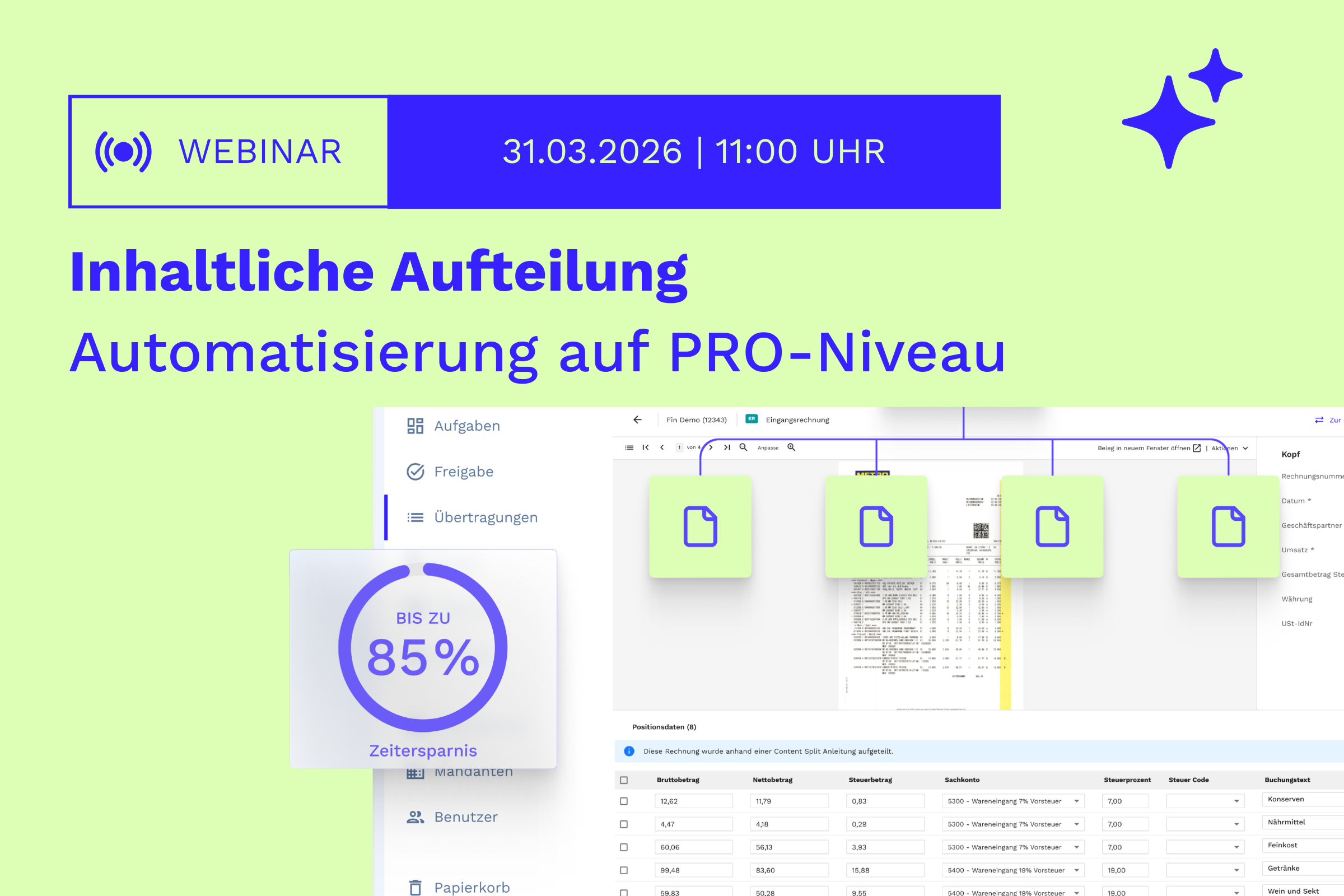 Inhaltliche Aufteilung - Automatisierung auf PRO-Niveau