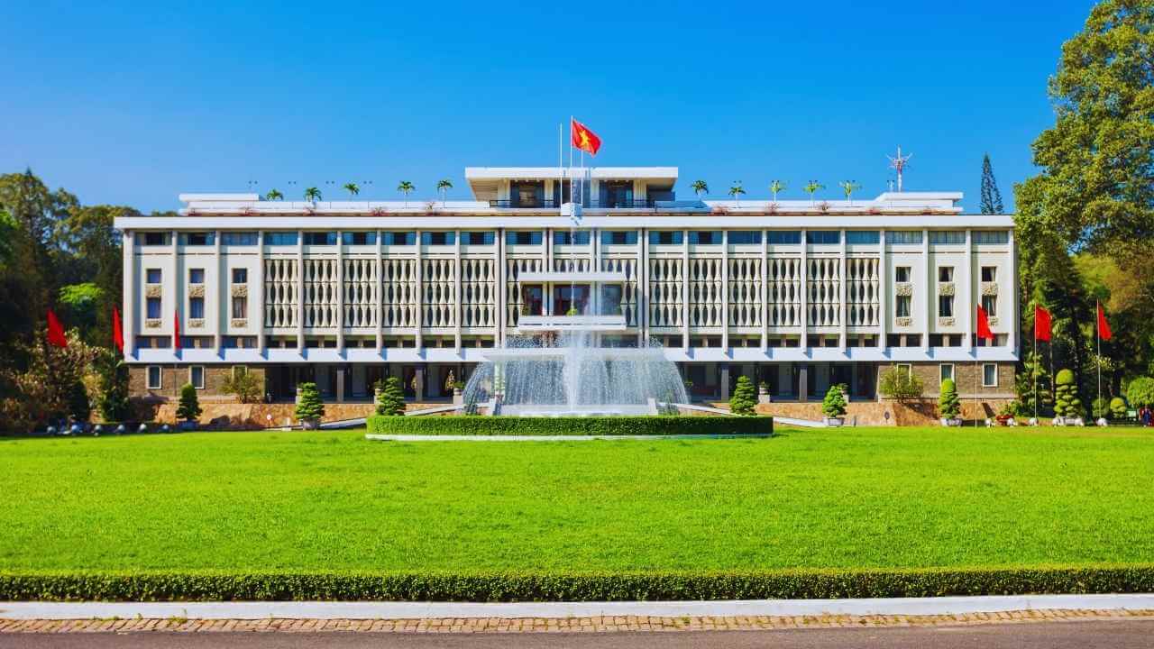 The historic Independence Palace (Reunification Palace) in HCMC.