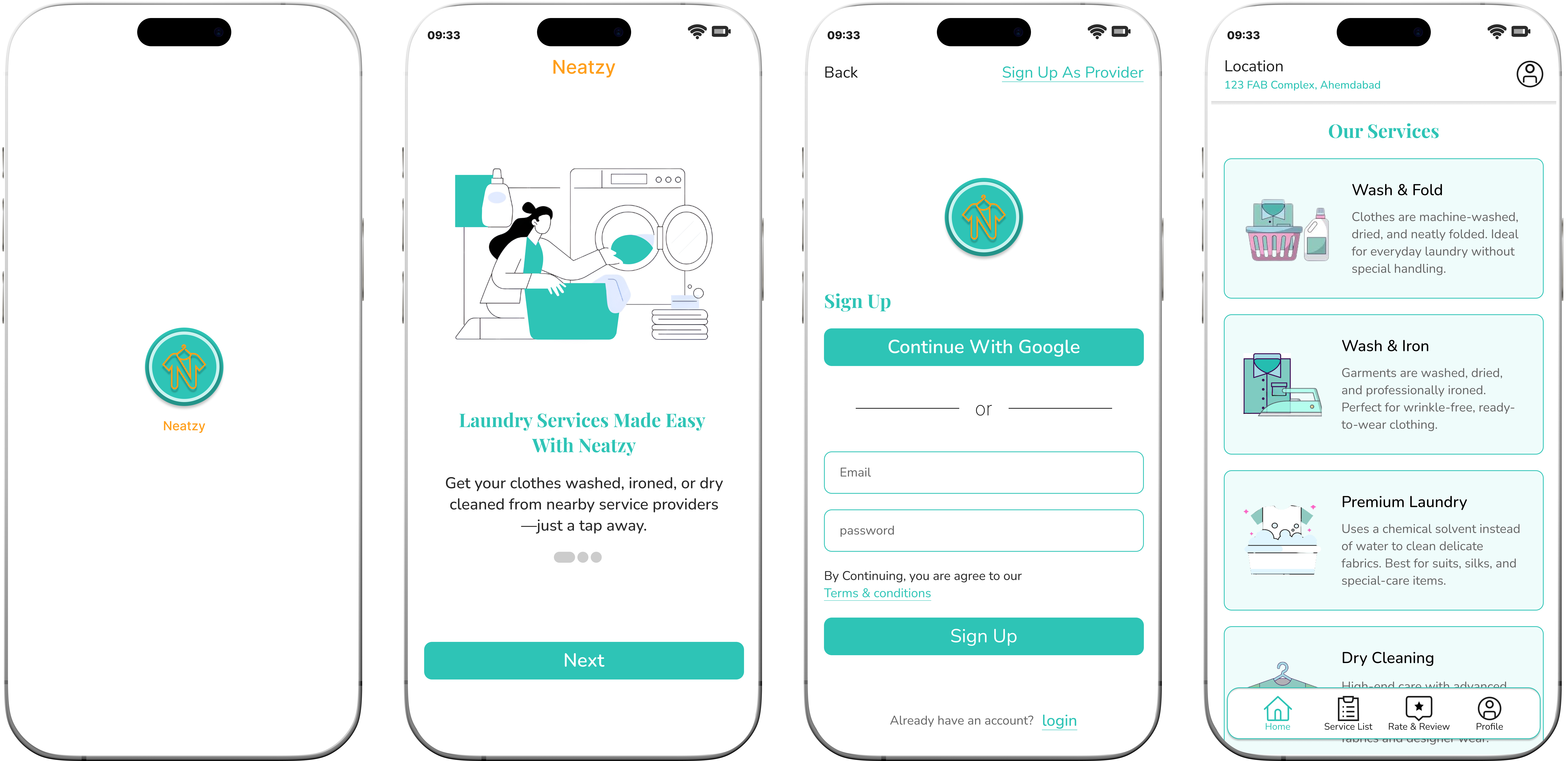 Laundry App High Fidelity Design