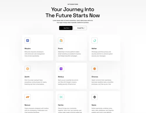 Integrations Screenshot