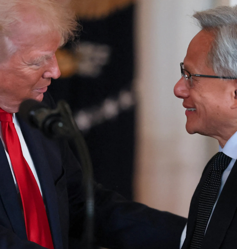 Trump Hosts Nvidia CEO Jensen Huang at White House as Chip Giant Becomes First to Close Above $4 Trillion Market Cap