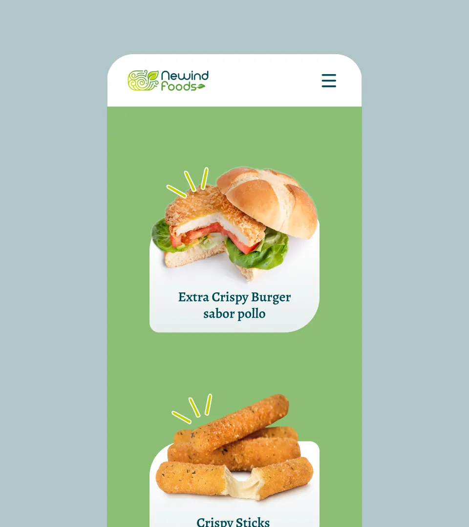 Hamburguesa Extra Crispy sabor pollo con lechuga y tomate, y palitos crujientes rellenos de queso fundido.