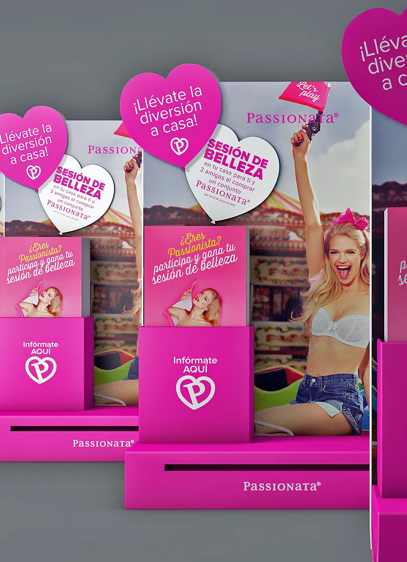 Dispensador folletos PLV Passionata