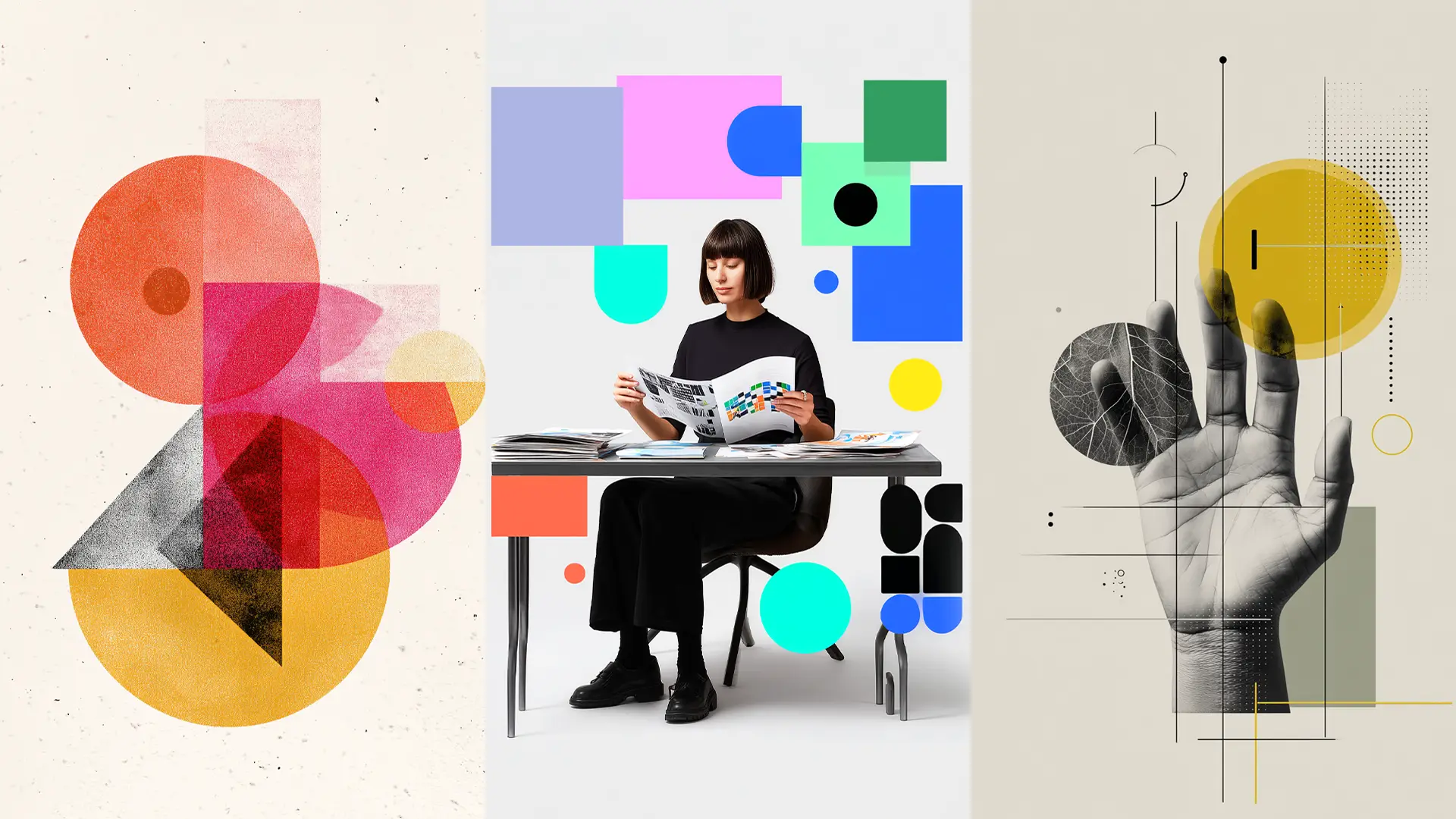 collage de imágenes de diseño gráfico