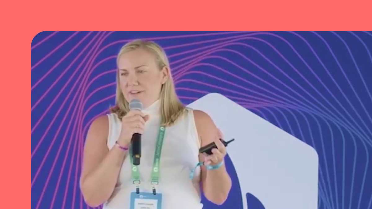 Thoropass VP of Marketing Amber Stevens presents at SaaStr Annual