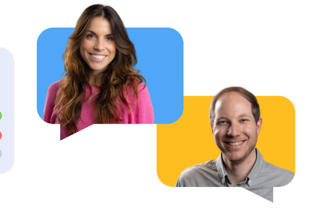 A pair of Thoropass experts in speech bubbles