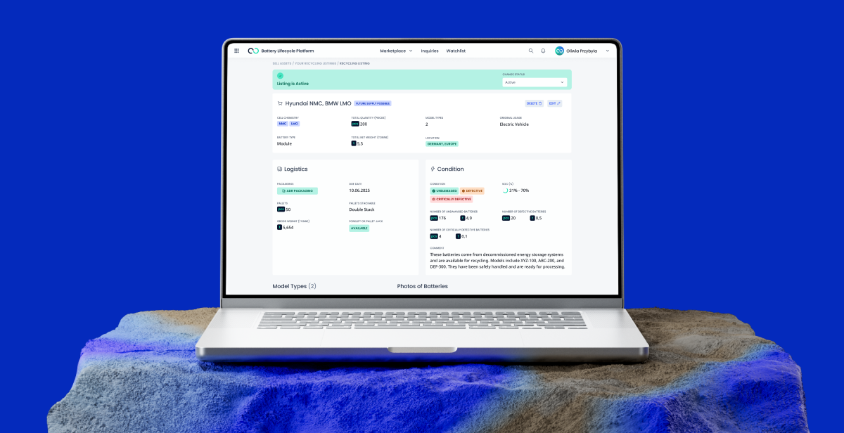 Circunomics Battery Marketplace