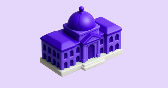 3D illustration of the Michaelertrakt dome at Hofburg Palace, symbolizing GoodHabitz Vienna office.