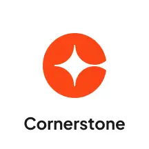 Logo of Cornerstone LMS.