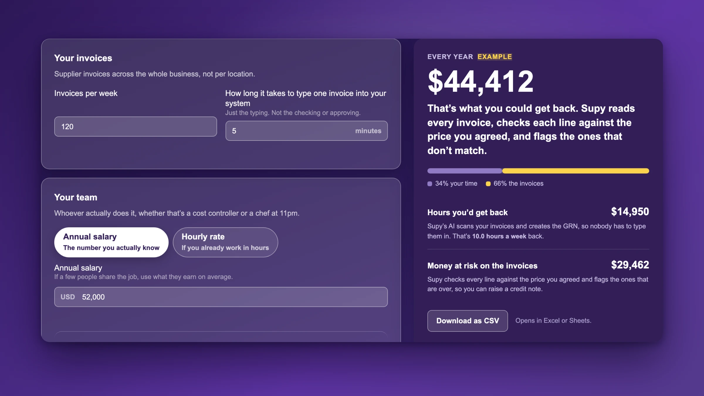 AI invoice scanning ROI calculator