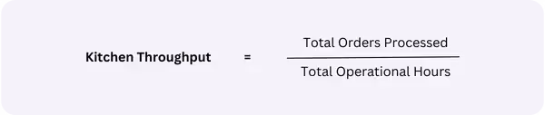 Restaurant metrics : Kitchen throughput formula