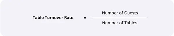 Restaurant metrics : Table turnover rate formula