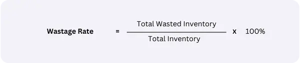 Restauant metrics : wastage rate formula