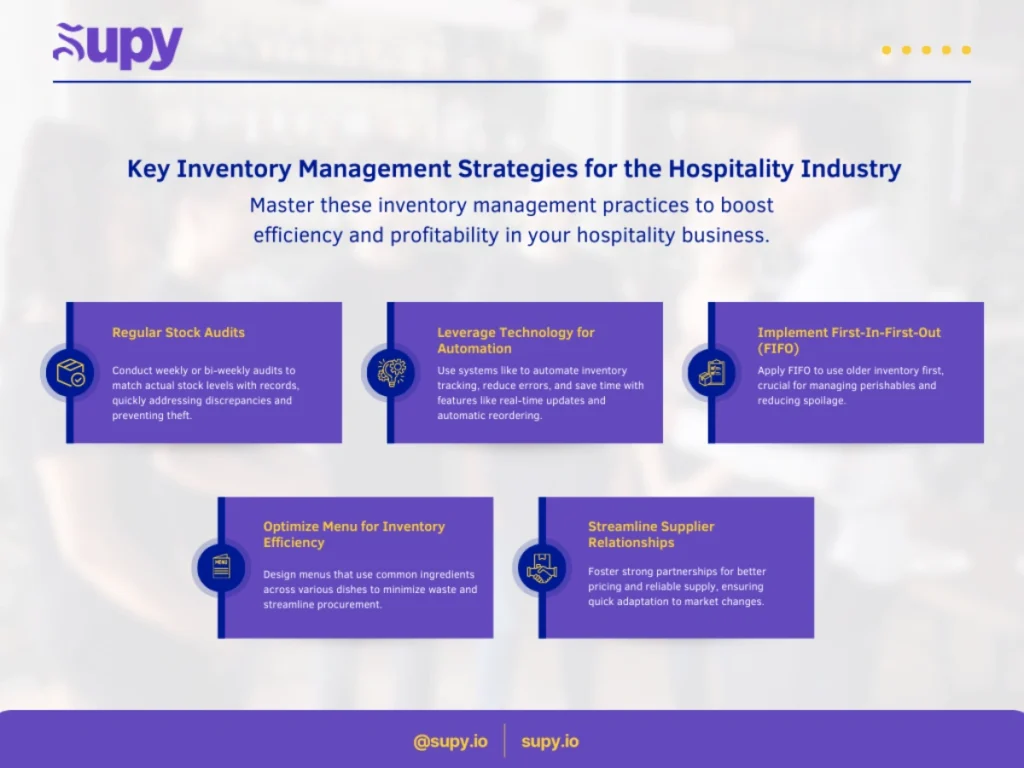 Best Practices for Hospitality Inventory Management
