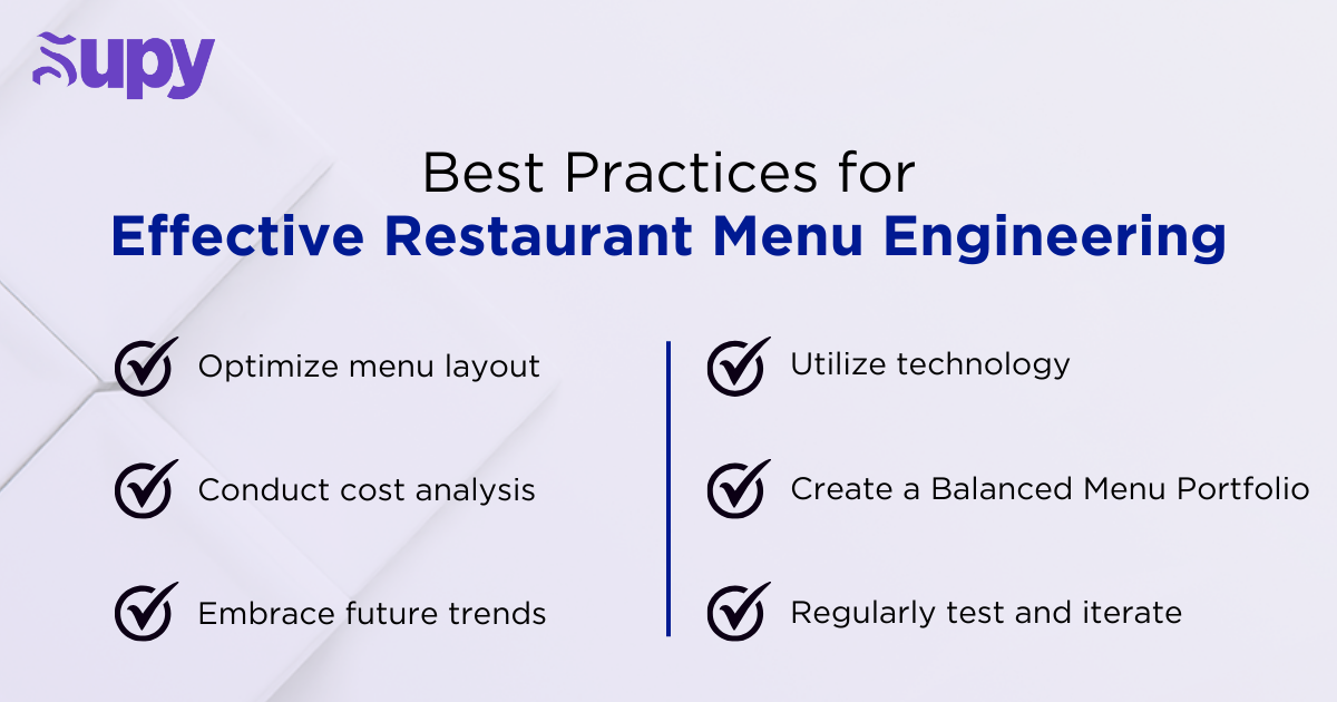 Best Practices for Effective Restaurant Menu Engineering